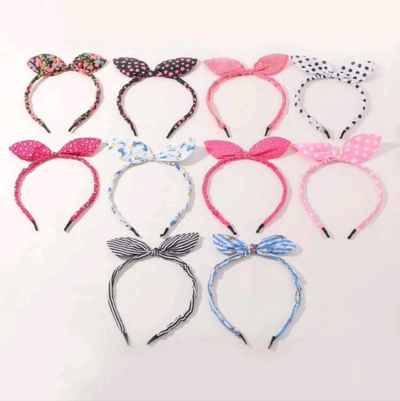 Lot of 10 Girls Bow Headband - Picture 2 of 4